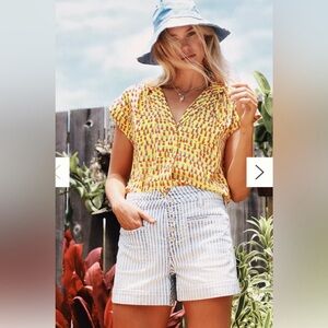 Maeve by Anthropologie Pineapple Top